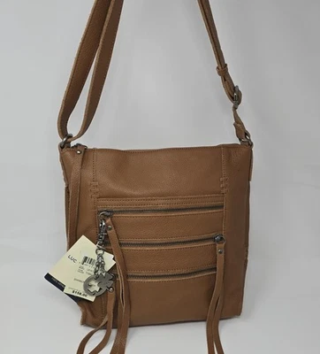 Lucky Brand Shannon Crossbody Leather Bag / Purse in Tobacco Color - Image 1 of 4