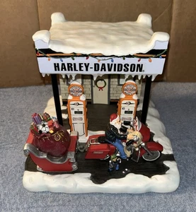 Vintage Harley-Davidson Santa Schlitten Nordpol Figur Tankstelle - Bild 1 von 11