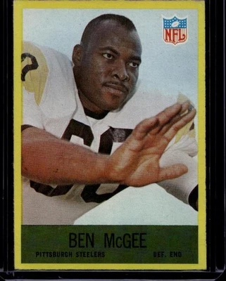 1967 Philadelphia Football Set Break #154 Ben McGee, Vg - Image 1 of 2