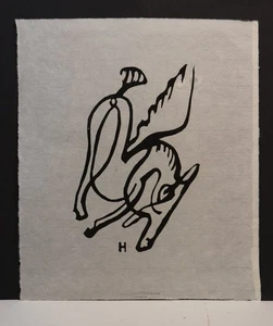 Raoul Hausmann (1886-1971) - Pegasus - Expressionismus - Holzschnitt 4/2 - Bild 1 von 6