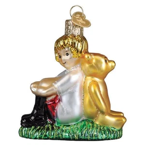 Old World Christmas - Winnie And Christopher Robin Ornament - 44263 - Picture 1 of 5