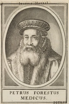 Portrait des Pieter van Foreest, Kupferstich Barock Unbekannt (17.Jhd) - Bild 1 von 4