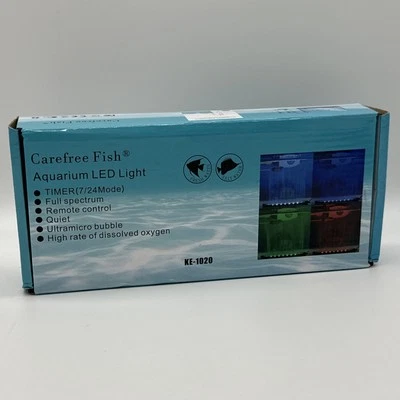 Carefree Fish Aquarium 8” 8 Inch Led Light Timer KE-1020 Remote Control NEW - Image 1 of 4