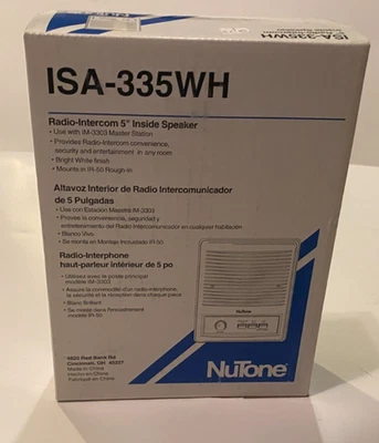 NuTone ISA-335WH Radio Intercom w/ 5" Inside Speaker - White - Prepaid Shipping - Image 1 of 4