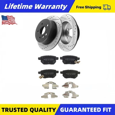 Rear Brake Pads Drilled Brake Rotor For Toyota Corolla Matrix Pontiac Vibe Prius Foto 1 de 4