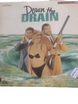 Down the Drain Laserdisc Andrew Stevens Stella Stevens 1990 NEW SEALED MINT Rare - Image 1 of 4