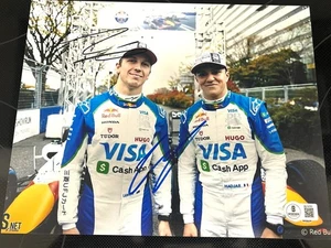 Isack Hadjar & Liam Lawson hand Signed 8x10 Photo F1 Formula 1 Beckett Cert 2 - Picture 1 of 1