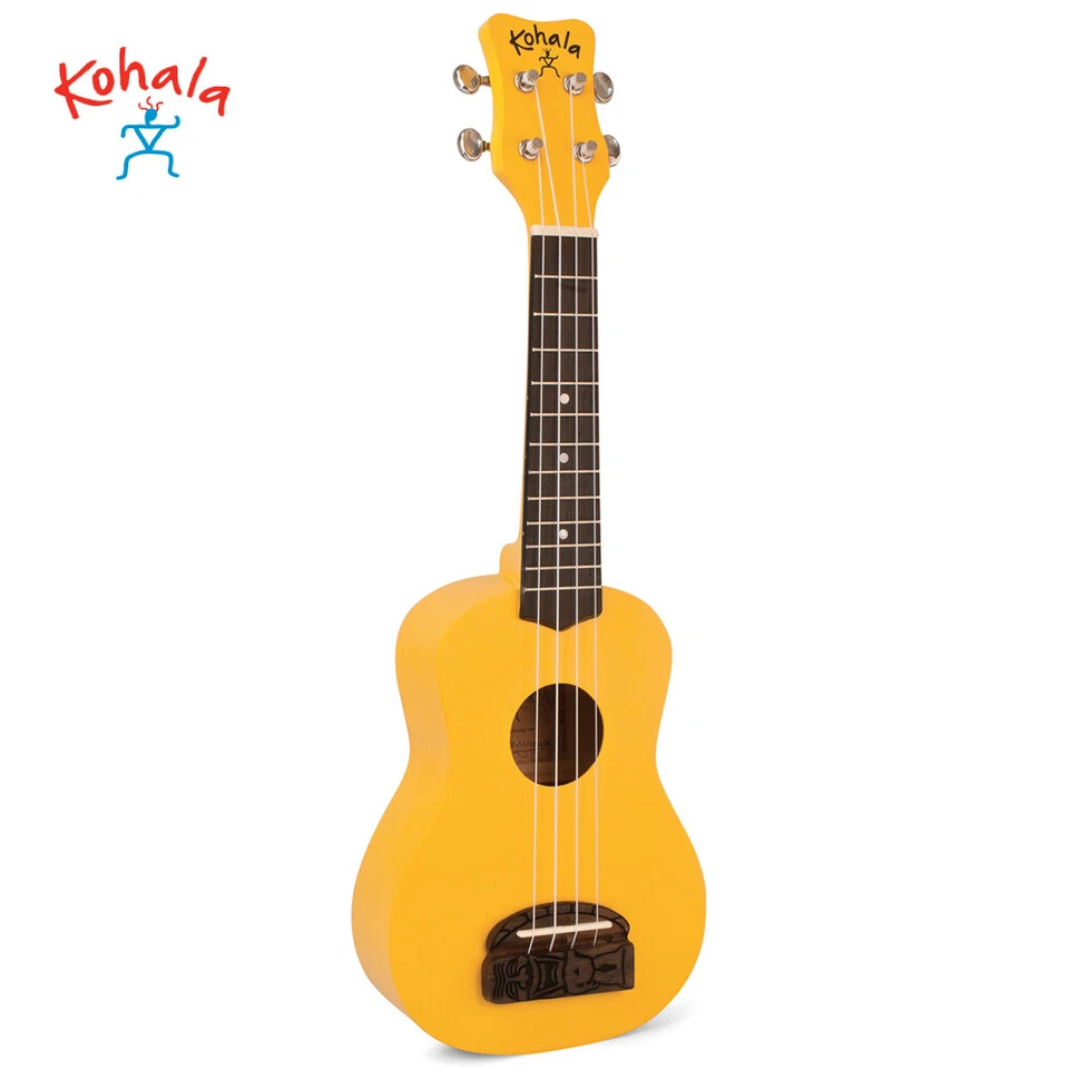Kohala KT-SYE Tiki Series Beginner Soprano Ukulele Yellow Satin Finish - Image 1 of 1