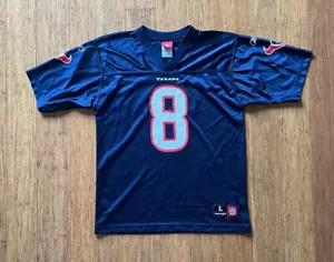 VINTAGE Houston Texans Jersey Youth Large - David Carr #8 - Navy Blue - Reebok - Picture 1 of 11