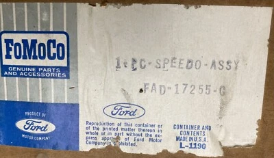 NOS FORD FAD-17255-C  1952 1953 FORD SPEEDOMETER ODMETER CLEAN ORIGNAL BOX - Image 1 of 3