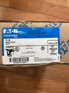 Eaton Crouse-Hinds Series C19 Conduit outlet Body, Mark 9 Body, 1/2" - Picture 1 of 4
