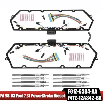适用于 98-03 福特 7.3L 冲程柴油阀盖垫圈束和 8 个发光插头 — 第 1/4 张图片