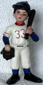 Vintage Cake Topper Wilton Baseball Player #33 On His Shirt 2 1/4”W x 4 3/4”H - Picture 1 of 10