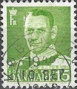 Dänemark 1948 Mi-302 II König Frederik IX Briefmarke Briefmarken (XD5667) - Picture 1 of 2