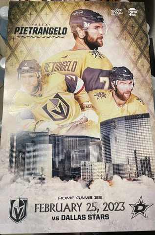 Vegas Golden Knights vs Dallas Stars 2/25/23 Game Poster - Pietrangelo + BONUS Cover