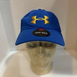Under Armour Hat Cap Snapback Blue Yellow Adjustable Adult Mens Sports Athletic - Picture 1 of 7