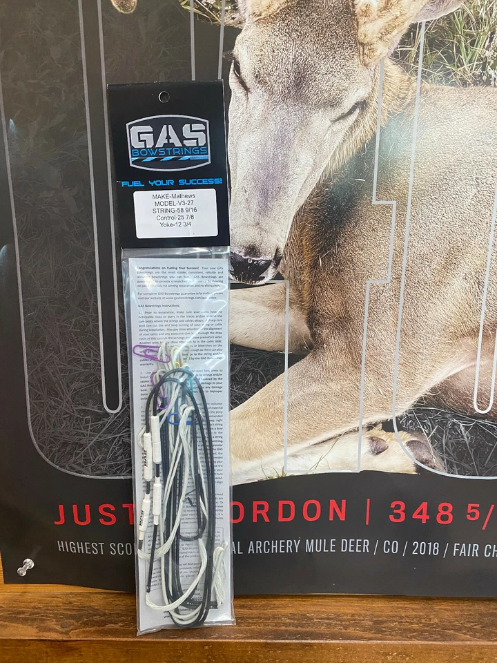 Gas Bowstrings Mathews V3 27 GHOST WHITE Bowstring And Cable Set W/ Speed Nocks - Image 1 of 1