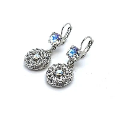 Earrings By Mariana Woman Drop Elegant Moonlight and Clear Swarovski Crystals - Image 1 of 4