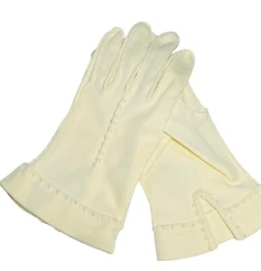 Shalimar Damen Creme Farbe Handgelenk Länge elegante Handschuhe - Bild 1 von 12