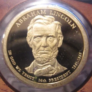 Moneda de prueba de $1 dólar presidencial Abraham Lincoln 2010-S - San Francisco - Imagen 1 de 2