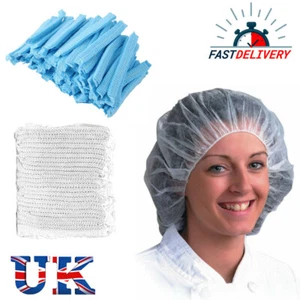 1000 Disposable Caps Hair Net Mob Non Woven Workwear Hat Kitchen Food Catering - Picture 1 of 7