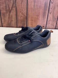 Levis Black Brown Faux Leather Men’s Size US 10 Shoes / Sneakers - Picture 1 of 11