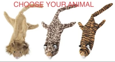 SPOT Ethical Skinneeez JUNGLE CAT Squeaky 23” Dog Cat Flop Toy CHOOSE ANIMAL - Image 1 of 4