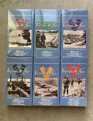 Victory At Sea 6 VHS Tape Box Set WWII Navy Vol. 1-6 Series 1-26 Collectors - Image 1 of 3