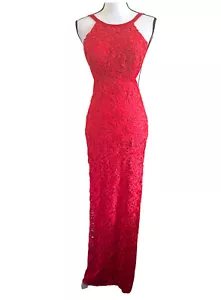 Aidan Mattox Red Formal Gown Size 0 - Picture 1 of 8