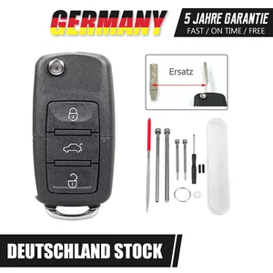 3 Tasten Ersatz Auto Klappschlüssel Gehäuse für VW Passat Polo Golf 5 SEAT SKODA - Bild 1 von 11