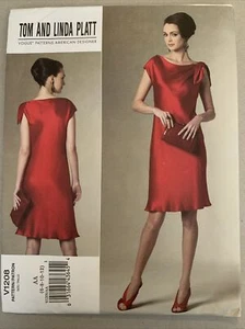 VESTIDO ESTAMPADO DE MODA 1208 Tom And Linda Platt DISEÑADOR PIERDE TALLA 6 8 10 12 - Imagen 1 de 2