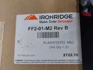 IronRidge FlashFoot 2 Kit, Quantità: 20 Mil M IR FF2-01-B2 Rev B (Finitura Nera) - Foto 1 di 5