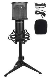 Rockville RCM01 Studio Recording Condenser Microphone Mic+Shock Mount+Desk Stand - Picture 1 of 11