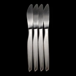 4 Noritake Fantasy Dinner Knives - 8 1/4" 18-8 Stainless Steel Satin Japan Knife - Picture 1 of 4