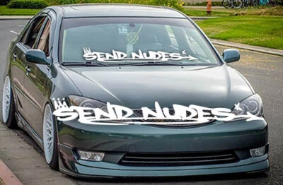 ENVIAR DESNUDOS pegatina JDM golpeado parabrisas boost ventana calcomanía vagón coche bajo camión Foto 1 de 2
