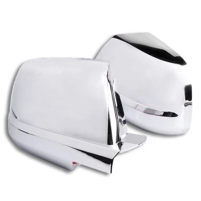 Cubierta de espejo retrovisor completa para Toyota Sequoia Tundra doble cabina tapa de ajuste superpuesta cromada Foto 1 de 4