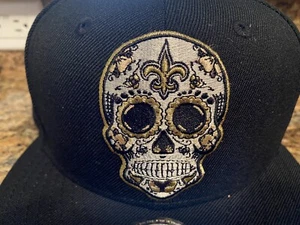 New Orleans Saints Dia Los Muertos Sugar Skull Baseball New Era Hat Snapback Cap - Picture 1 of 5