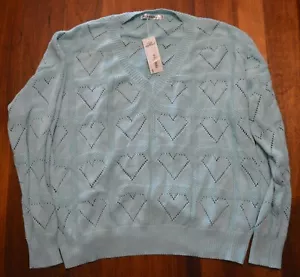 WOMANS VINE APPAREL AQUA BRIAR KNIT TOP JUMPER SIZE S/M NEW WITH TAGS - Picture 1 of 4