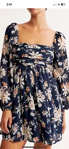 Abercrombie And Fitch Emerson Balloon Sleeve Mini Dress Sz XXL - Picture 1 of 15
