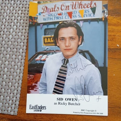 BBC EASTENDERS SID OWEN - RICKY BUTCHER HAND SIGNED AUTOGRAPH  CAST CARD - Image 1 of 2