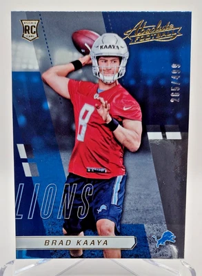 2017 Panini Absolute Brad Kaaya #195 Rookie RC /499 Detroit Lions  - Image 1 of 2