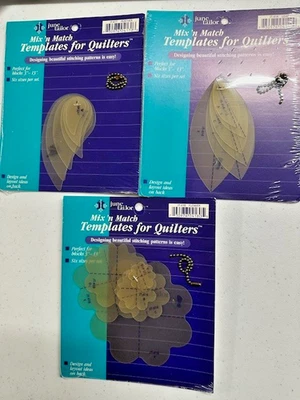 June Tailor Mix N Match Plantillas para Acolchadoras Acolchado Lote de 3 Herramientas de Acolchado Foto 1 de 4