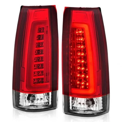 Luces traseras LED ANZO para GMC V1500 Suburban 1988-1991 carcasa cromada roja/transparente Foto 1 de 4