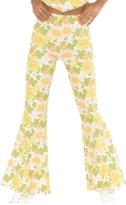 Pantalones de mezclilla para mujer Show Me Your Mumu PEQUEÑOS Berkeley Bells acampanados florales - Imagen 1 de 1