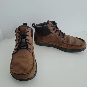 Lems Boulder Boot Mid Mens Sz 12.5 Boots Brown Leather Hiking Outdoor Zero Drop - Picture 1 of 14