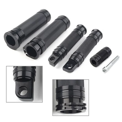 Hand Grips Foot Pegs Footrests Shifter Peg Fit Harley Touring Softail Dyna Black - Image 1 of 4