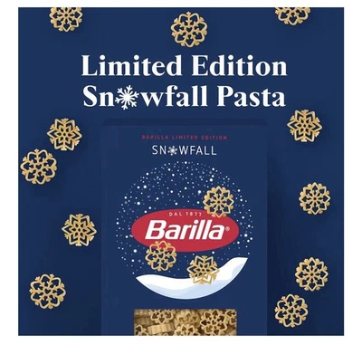 Паста для снега BARILLA ограниченный выпуск, 12 унций Коробка три уникальные снежинки ❄️ - Изображение 1 из 4