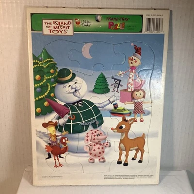 VTG The Island Of Misfit Toys Frame-Tray Puzzle 1998 Golden Books Rudolph  - Image 1 of 4