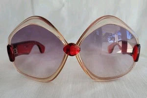 YSL YVES SAINT LAURENT VINTAGE 70s OVERSIZED SUNGLASSES MODEL 547 MADE IN FRANCE - Picture 1 of 16