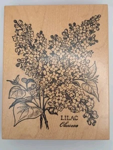 VTG PSX Lilac BOTANICAL FLOWERS K-1299 5" CRAFTING RUBBER STAMP - Picture 1 of 3